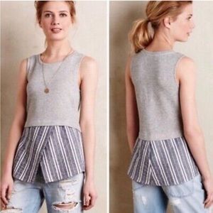 Anthropologie Sundays in Brooklyn Ashton Grey Striped Tank